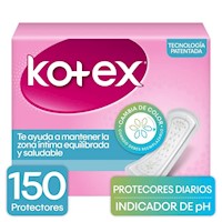 PROTECTORES DIARIOS KOTEX IND PH NOR 150 VRK NAUT